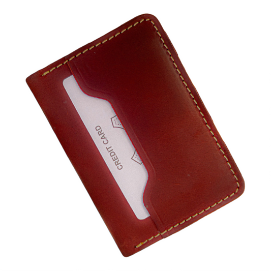 LEATHER CARD HOLDER-PURPLE BY MIANLUXE