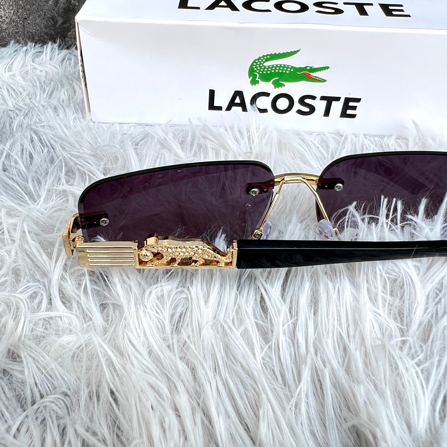 Purple Shade Rimless Sunglasses