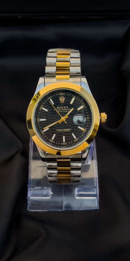 ROLEX DATE JUST-GOLD BLACK