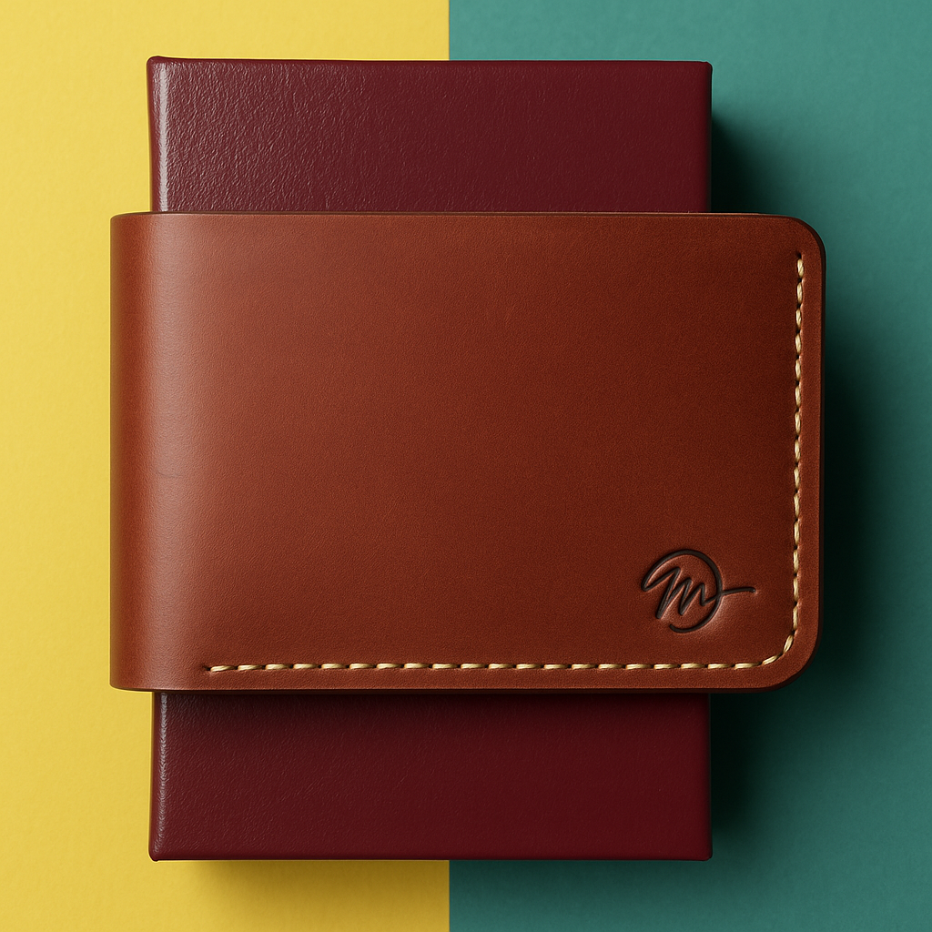 LEATHER BIFOLD WALLET-PURPLE BY MIANLUXE