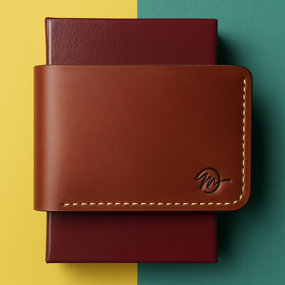 LEATHER BIFOLD WALLET-PURPLE BY MIANLUXE