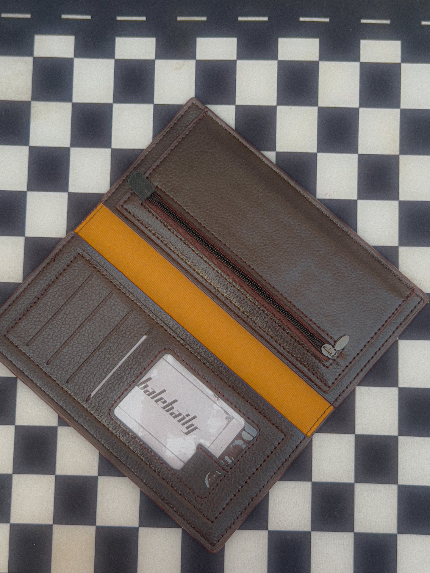 BALISI TRIFOLD LONG WALLET-BROWN