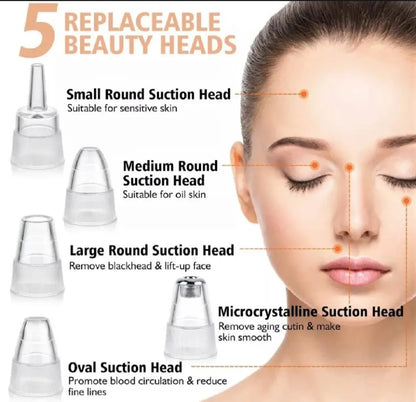 5 in 1 Rechargeable Blackhead Remover|Derma Suction