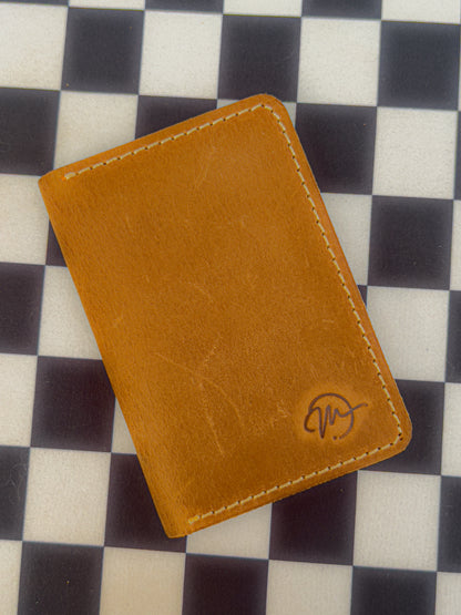 LEATHER CARD HOLDER-BROWN BY MIANLUXE