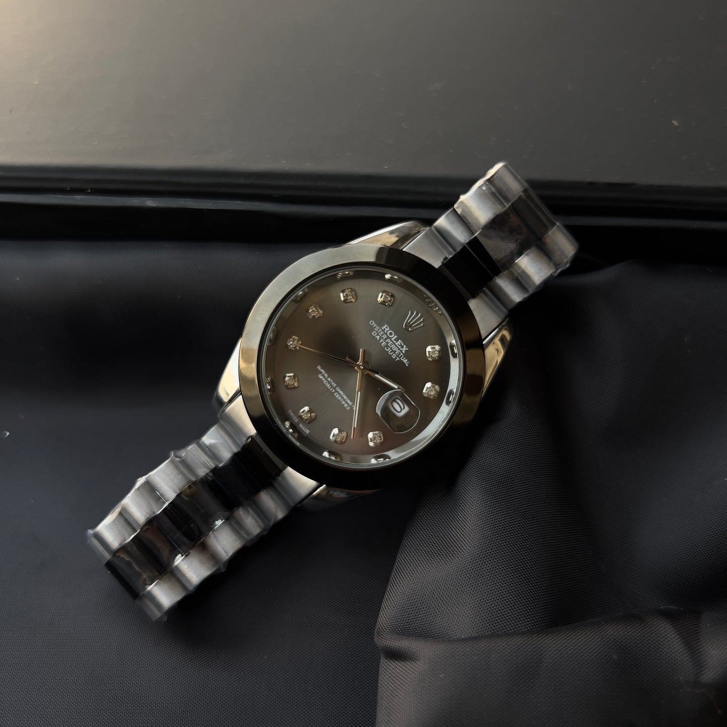 ROLEX DATE JUST-BLACK GREY